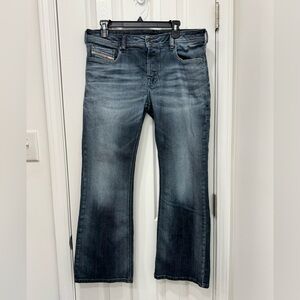 Diesel Industry “Zathan” Dark Blue Denim Bootcut Jeans